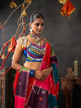Orange & Blue Chaniya Choli